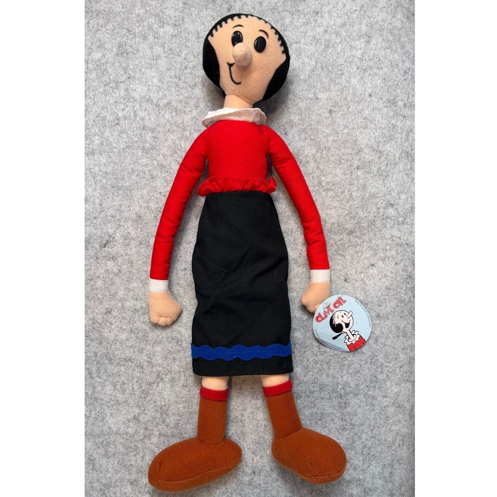 Vintage 1994 Olive Oyl Plush Stuffed Toy Popeye's Girlfriend‎ 13"